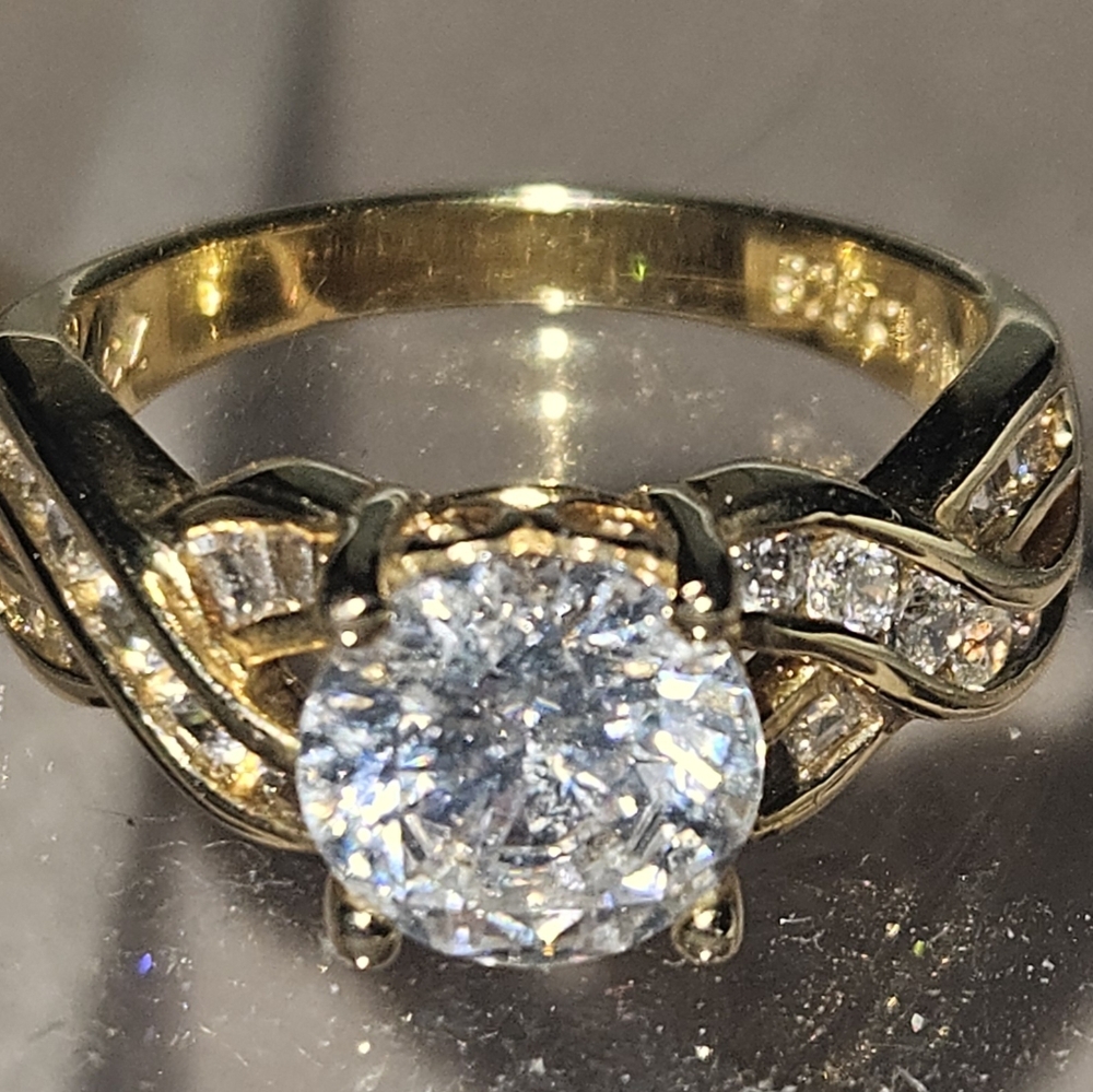 Gold over 925 cz ring